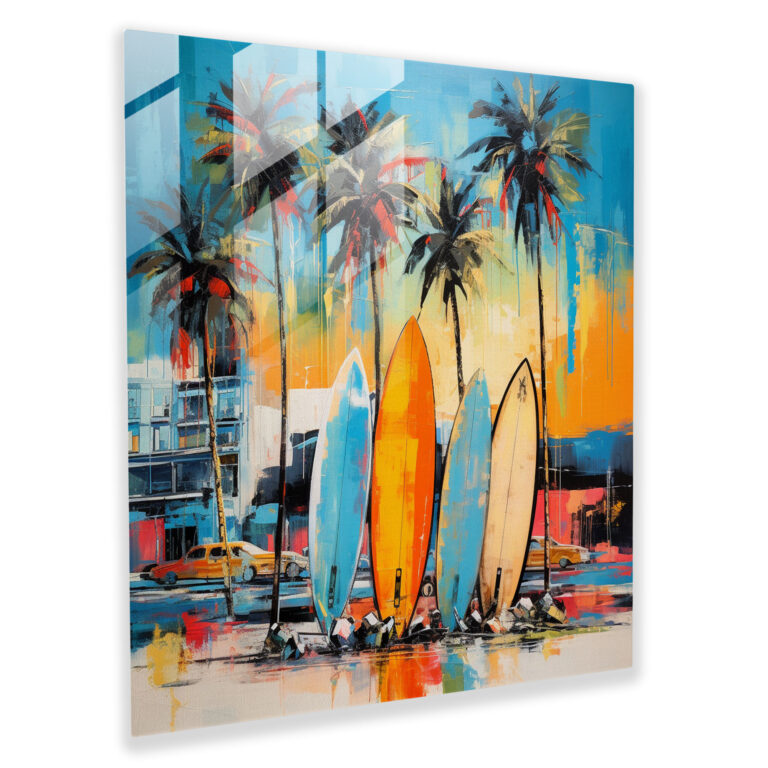 Glasbild Strandmosaik Leinwanddruck