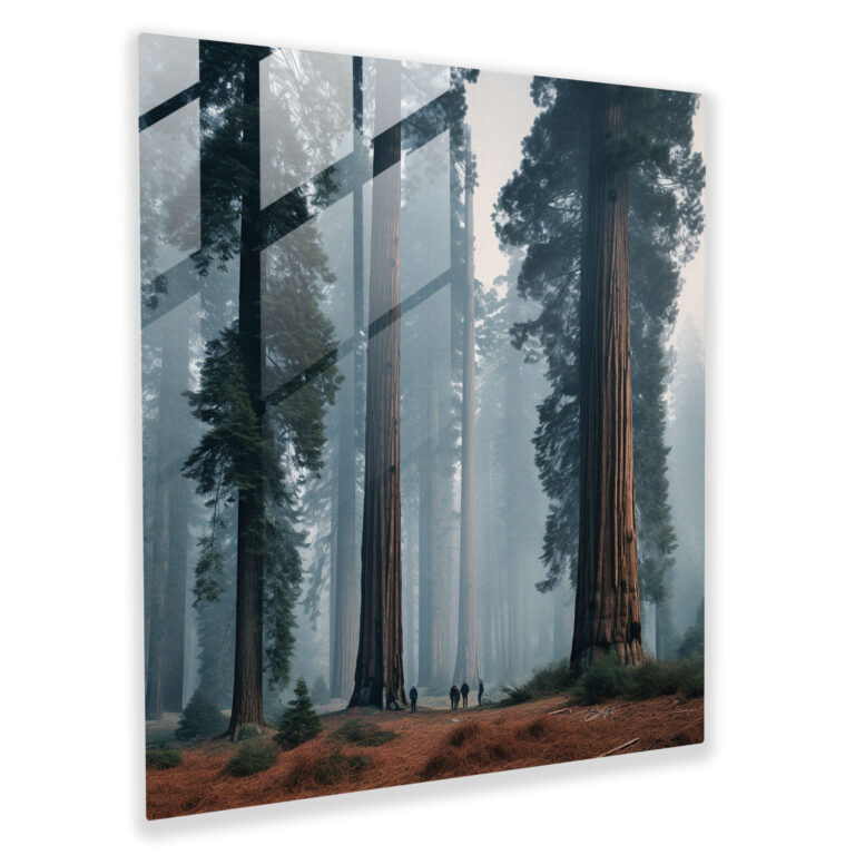 Erhabene Riesen Glasbild