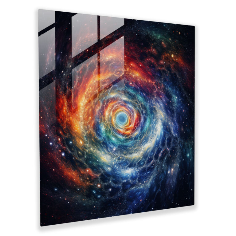 Glasbild Sternen-Aurora - Himmelskörper Galaxie Glas Wandkunst