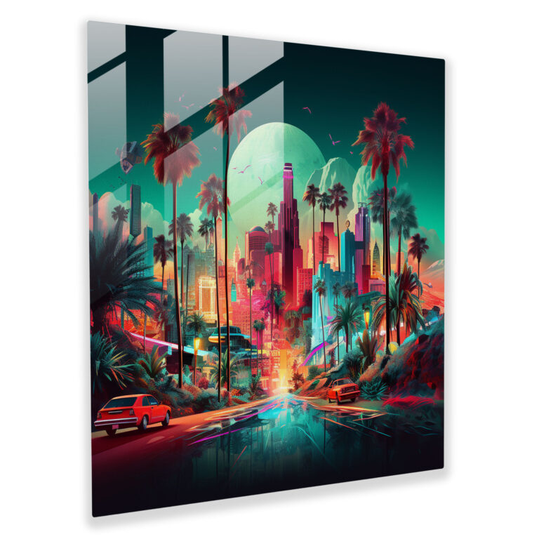Neon Glasbild der Zukunft