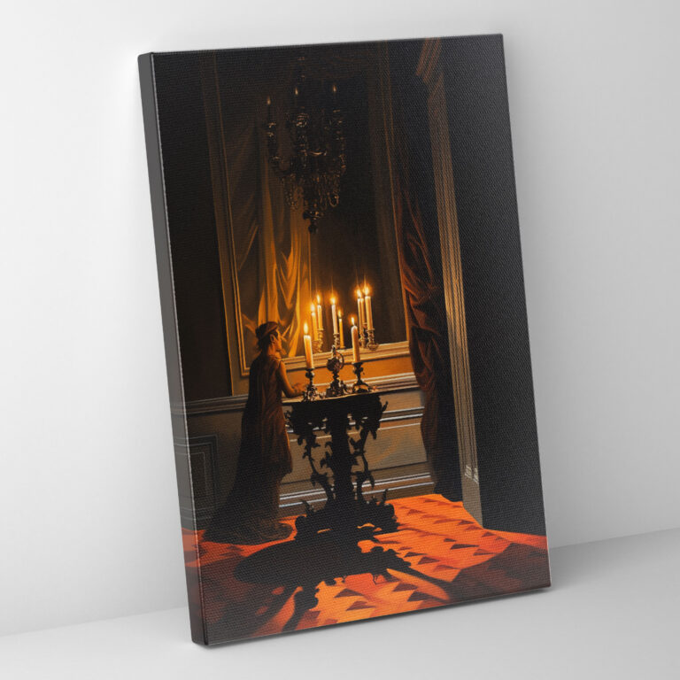 Dramatisches Kerzen Leinwandbild - Wanddekoration Leinwandkunst