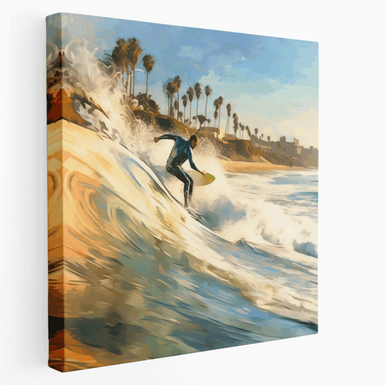 Surfer-Paradies Impressionistisches Leinwandbild