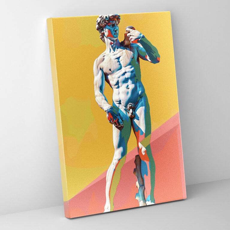 Klassizismus trifft Pop-Art Leinwandbild - Klassizismus und Pop-Art Leinwandbild Wohnraumdekoration Wandkunst