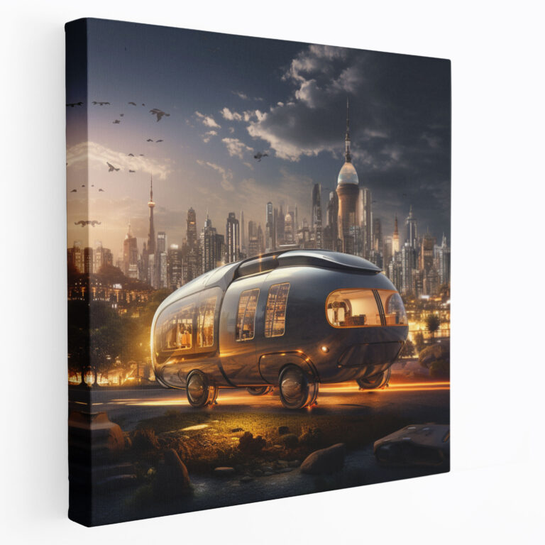 Caravan Leinwandbild - Futuristische Fusion