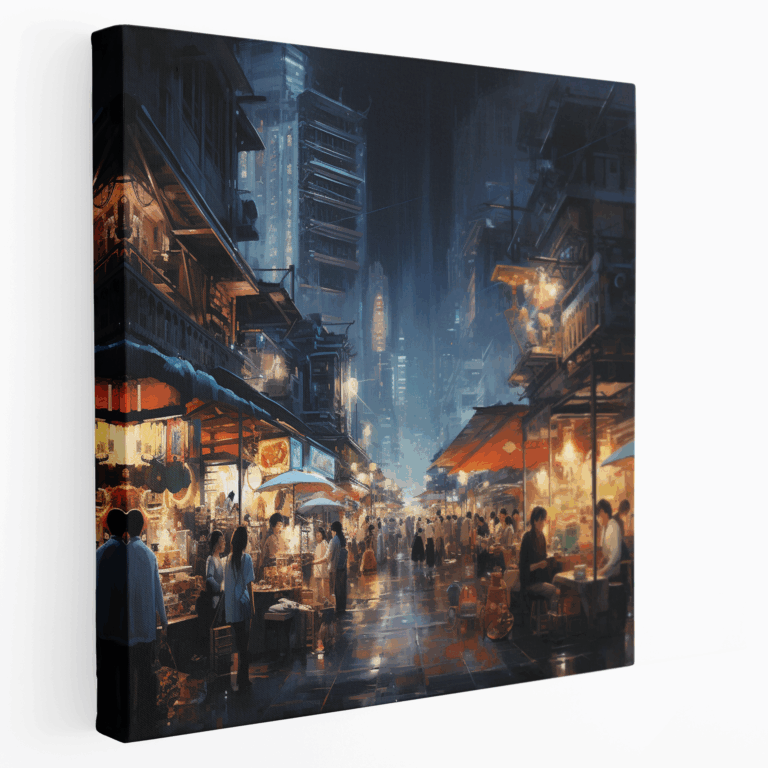 Neon Basar Leinwandbild