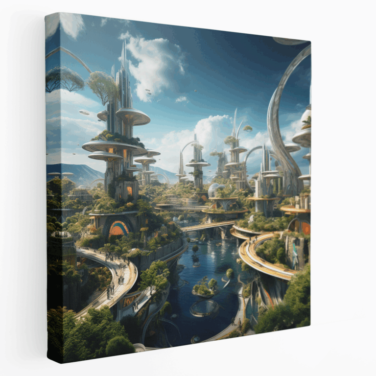 Leinwandbild Virtuelle Realität Welten