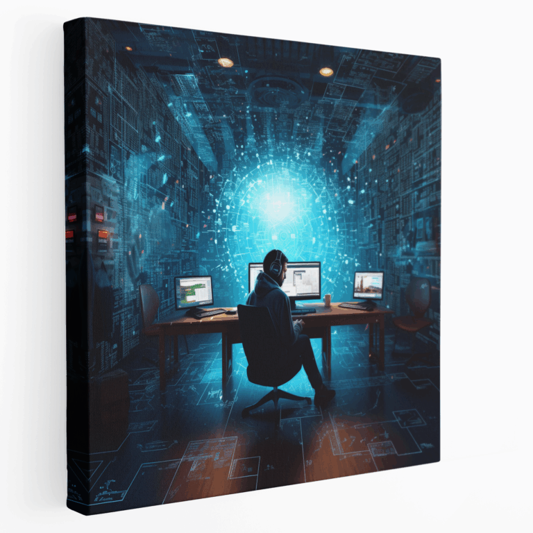 Tech Hacker's Den Leinwandbild