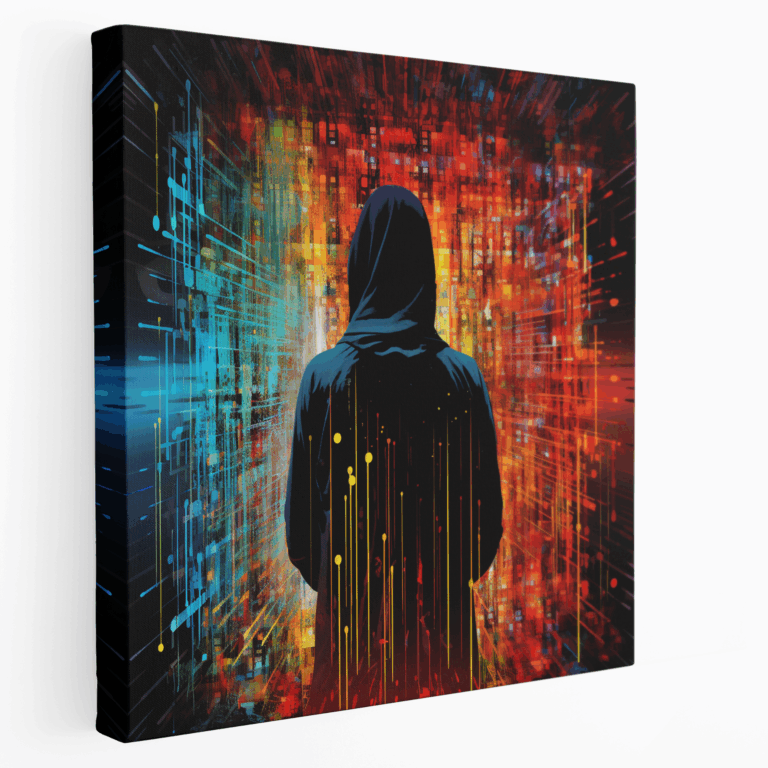 Techno Hacker Leinwandbild