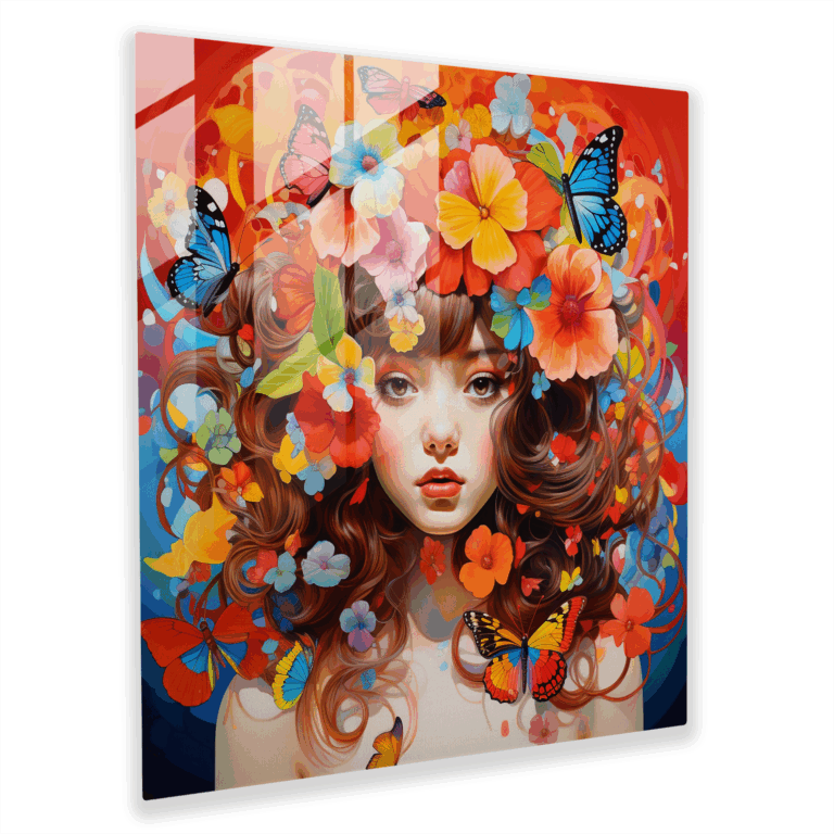 Bunte Träumerei Glasbild des verspielten Pop-Art - Wohn-Deko Wanddekoration Glaswandkunst Moderne Kunstwerke