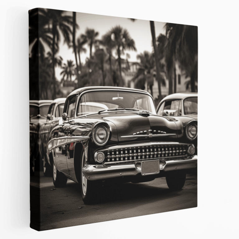 Ikonic Vintage Auto Show Leinwandbild