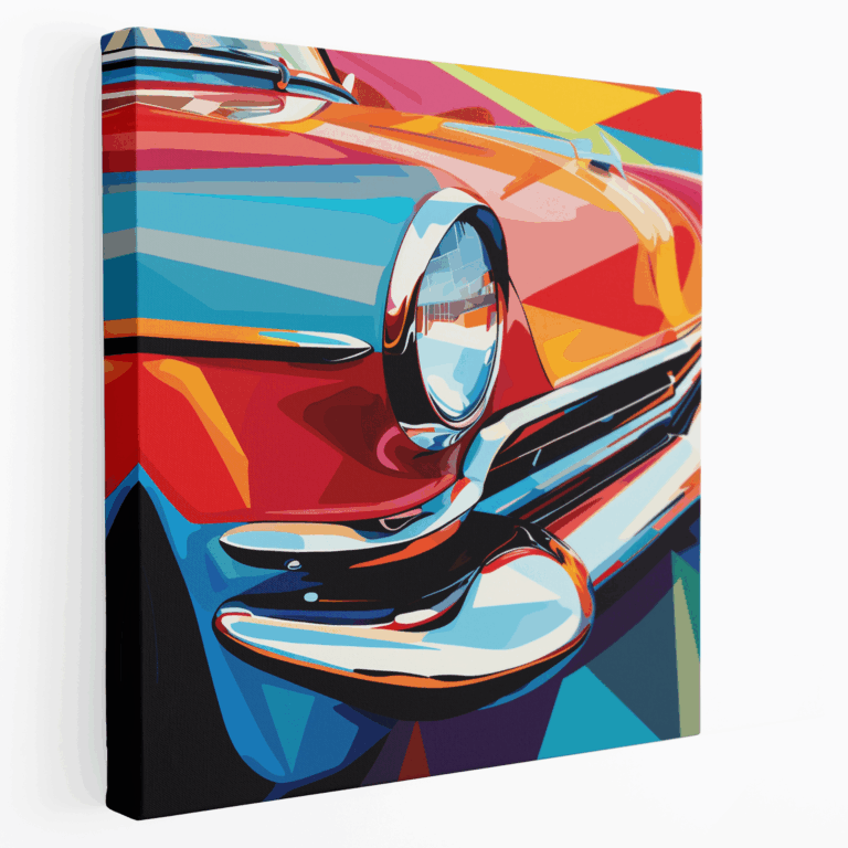 Pop-Art Oldtimer Nahaufnahme Leinwandbild