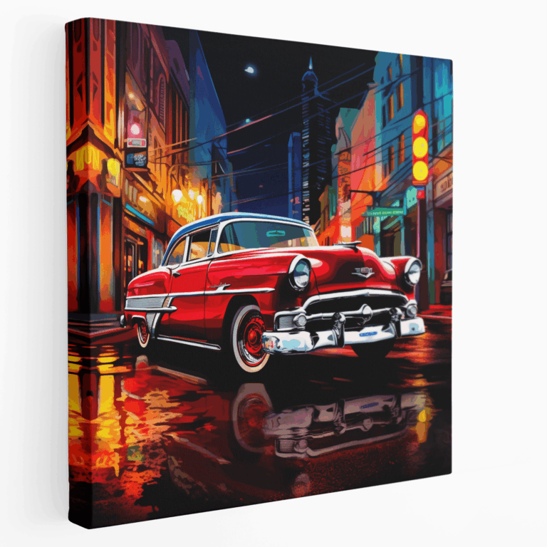 Leinwandbild Retro City Nights