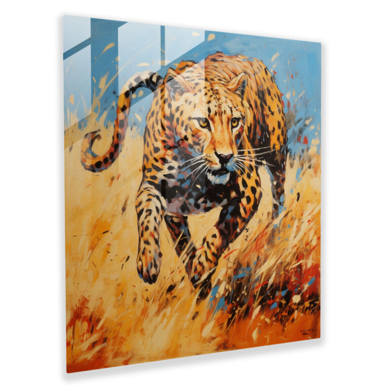 Cheetah Glasbild - Schnelligkeit Wohnkultur