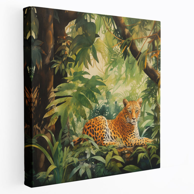 Leinwandbild Gepard - Aquarell Gepard Wandkunst - Gepard Leinwandbild Wohnkultur Leinwand Wanddekoration