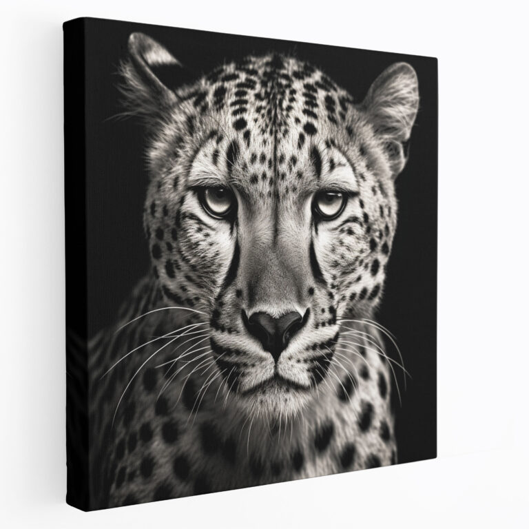 Cheetah Leinwandbild - Intensiver Fokus - Wandkunst Cheetah Leinwandbild Cheetah Wanddekoration