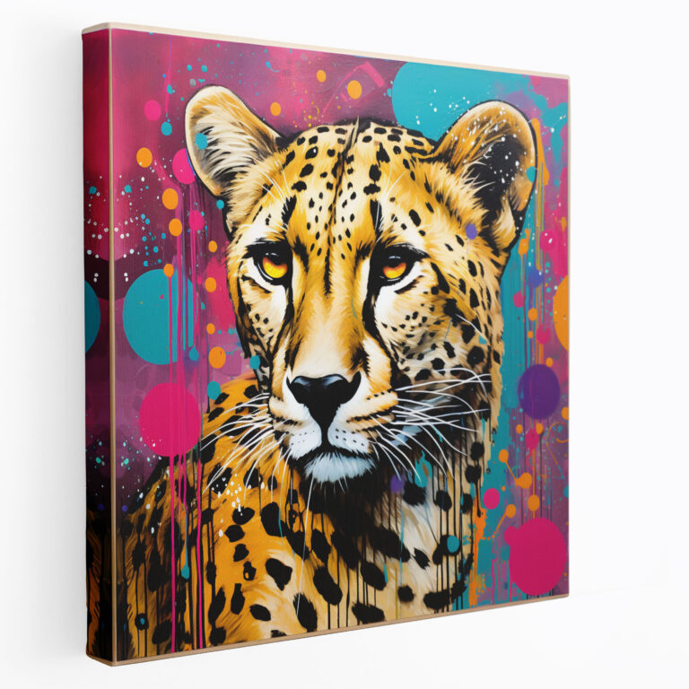Cheetah Wandkunst - Abstrakte Texturen - Leinwandbild Glasbild - Wohnkultur