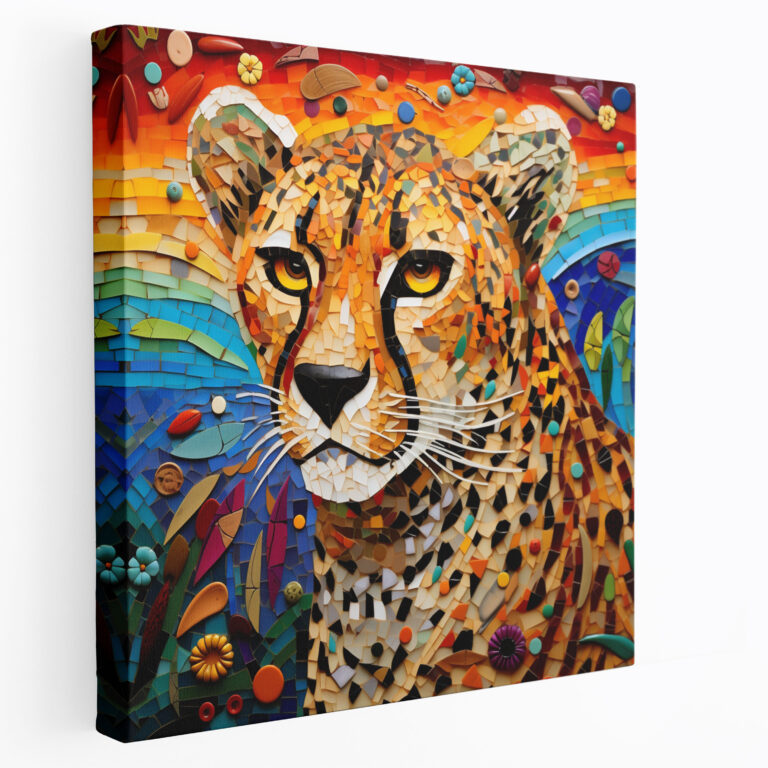 Wanddekoration mit Gepard - Gepard Wanddekoration Wohnaccessoire Wandkunst