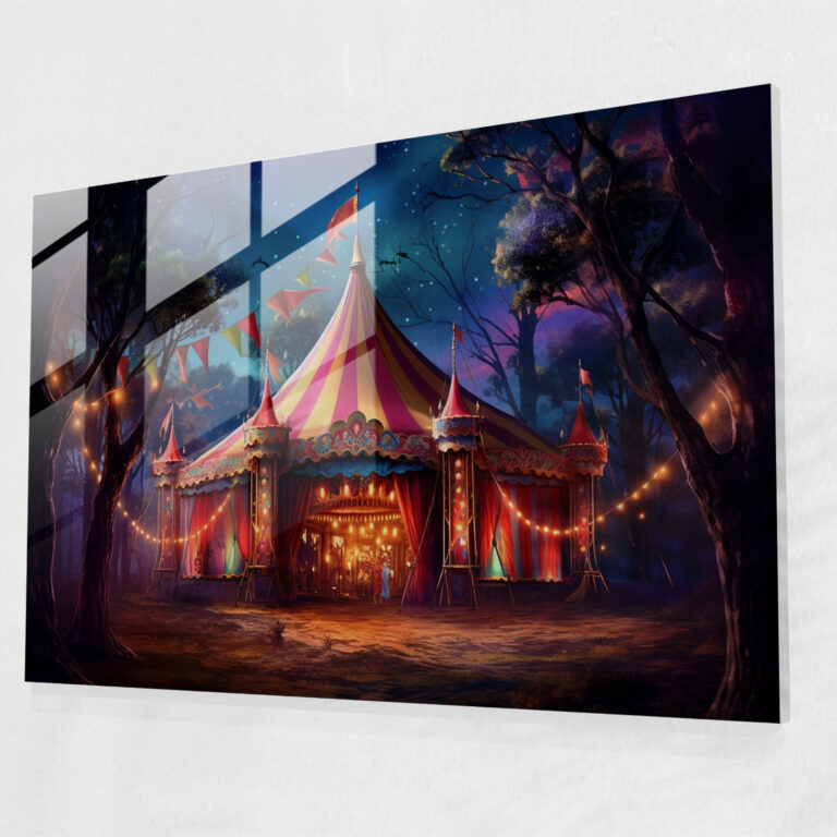 Circus Zirkuszelt Glasbild - Zirkus Glas Kunst Moderne Kunst