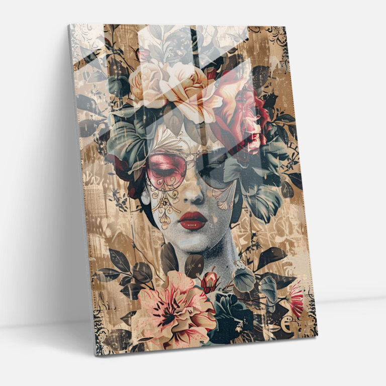 Klassizistische Pop-Art-Wanddekoration - Klassizismus + Pop-Art Moderne Kunst Glasbild Wanddekoration