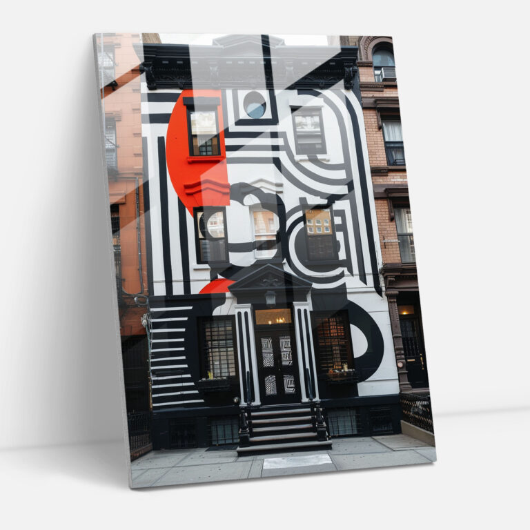 Neoklassische Pop-Art Glasbild - Klassizismus und Pop-Art Wohn-Deko moderne Kunst Glas-Kunst