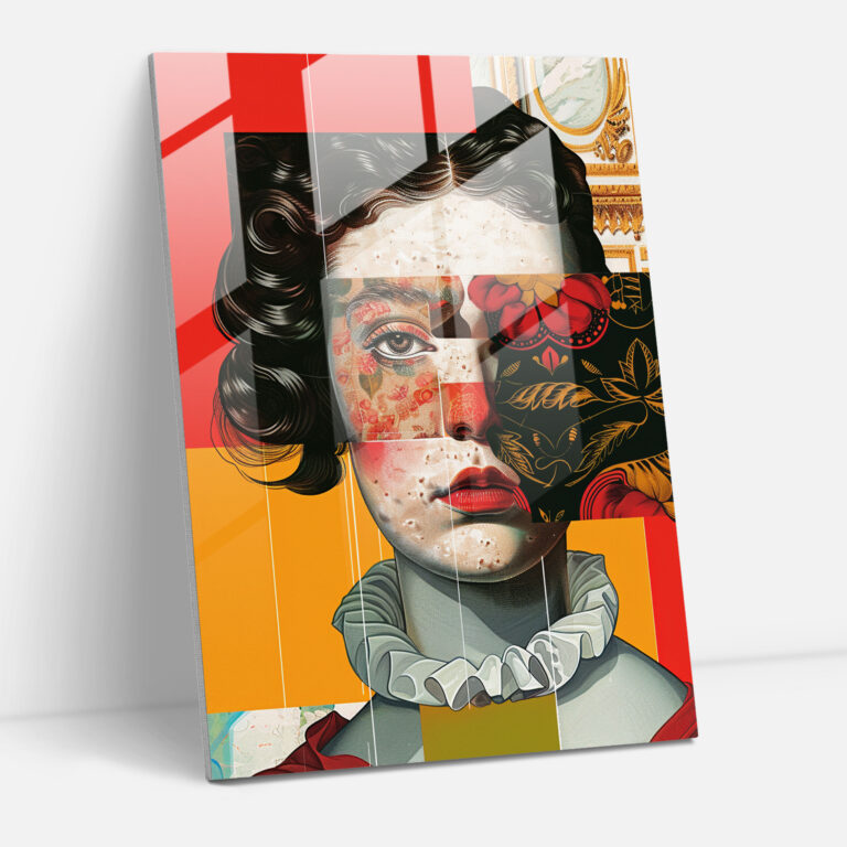 Glasbild Renaissance Grafik Pop - Klassizismus + Popart Klassizismus mit Pop Art Modern Art