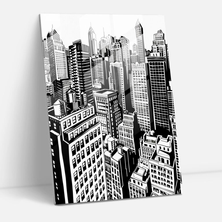Klassizismus mit Pop-Art Glasbild - Klassizismus und Pop-Art Wanddekoration Glaswandkunst Moderne Kunst