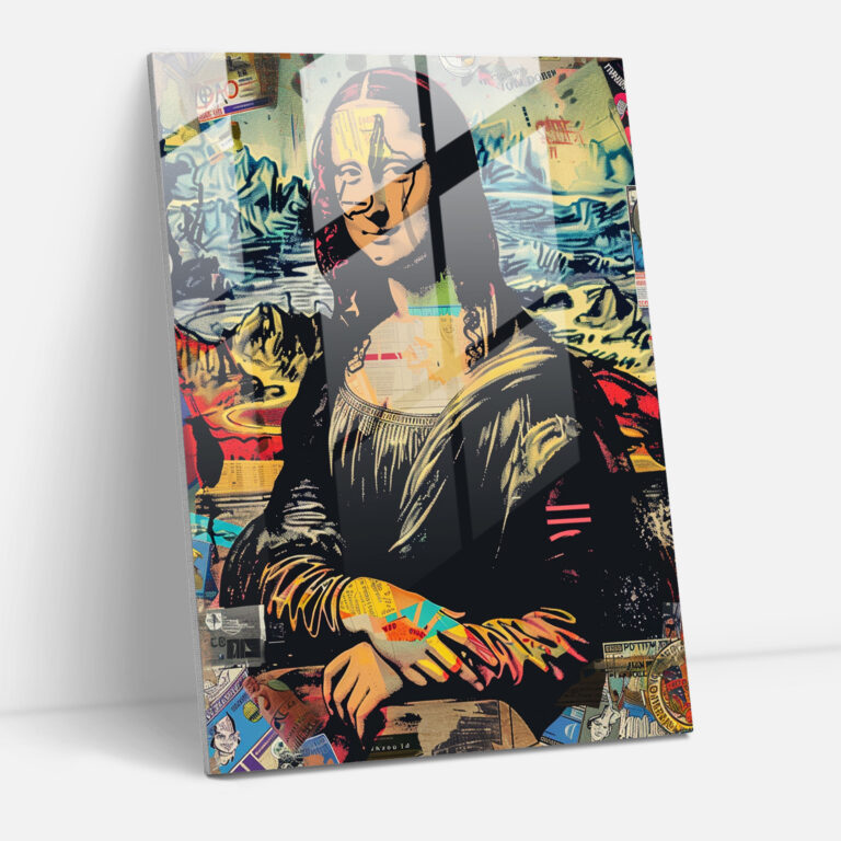 Klassisches Pop-Art Glasbild - Klassizismus und Pop-Art kombinieren moderner Kunststil Wanddekoration