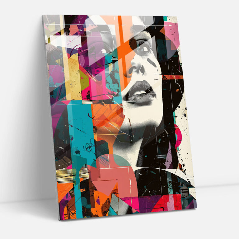 Glasbild Pop-Surrealismus Wandkunst - Klassizismus + Popart Moderne Kunst Wanddekoration Dekoration für Zuhause