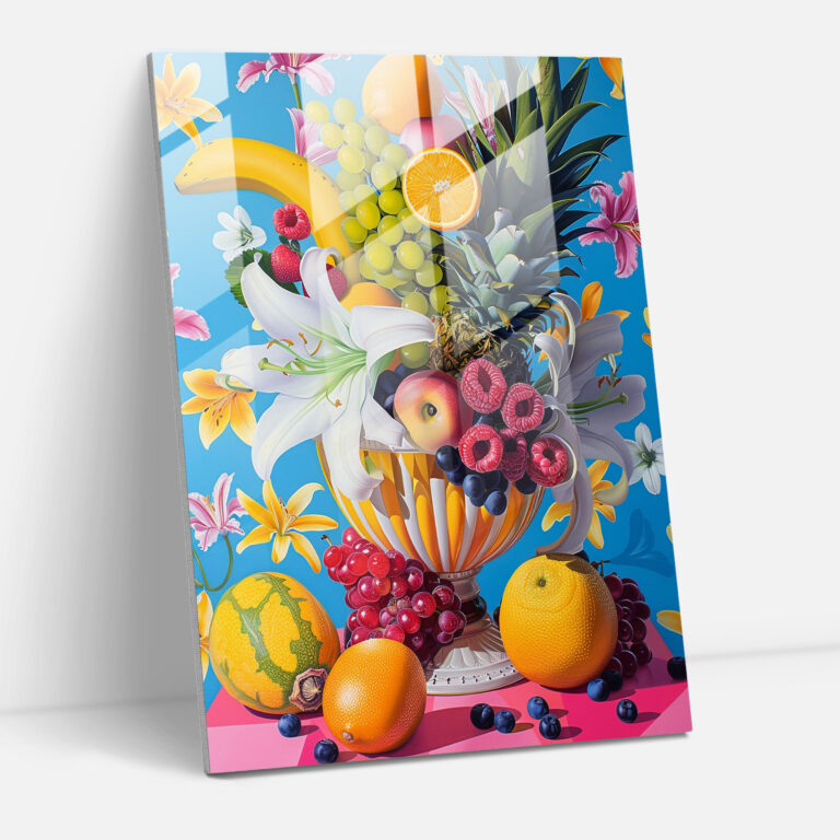 Glasbild Popkultur-Stillleben - Klassizismus+Popart Wanddekoration Glaswandkunst