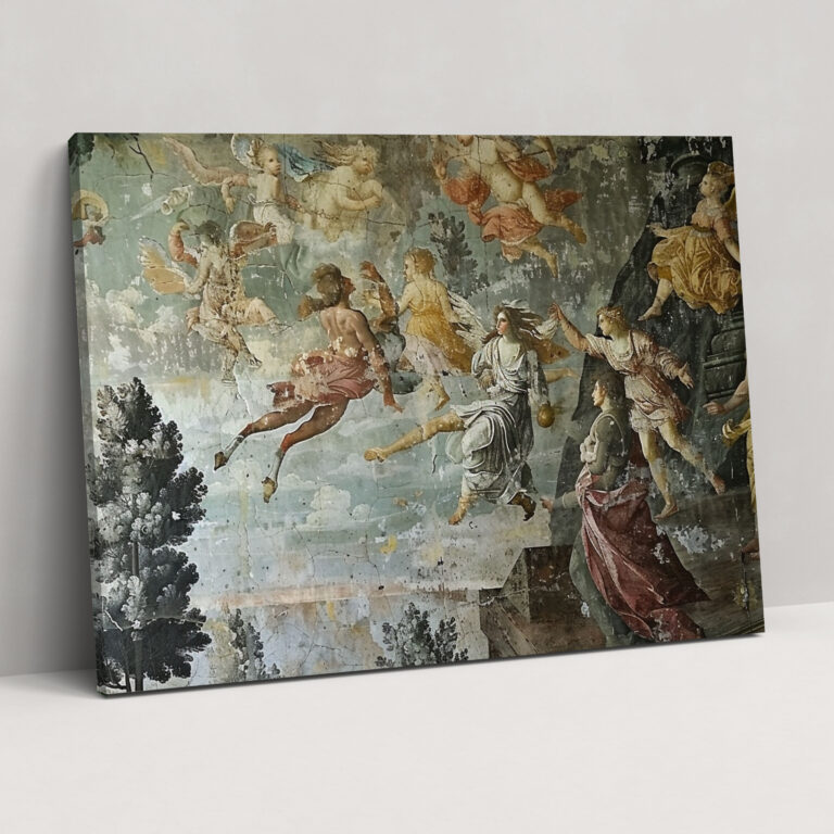 Klassisches Leinwandbild - Klassizismus Leinwand Wandkunst Leinwandbild Wohnkultur