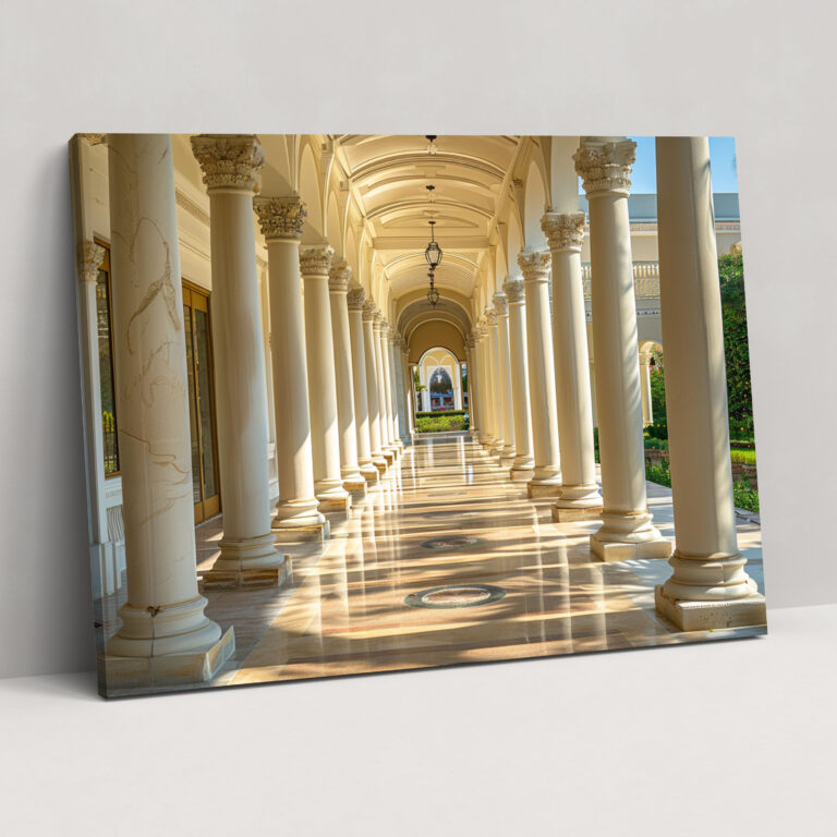 Klassische Wanddekoration - Architektonische Eleganz - Heimdekoration Wandbild in Klassizismus-Stil