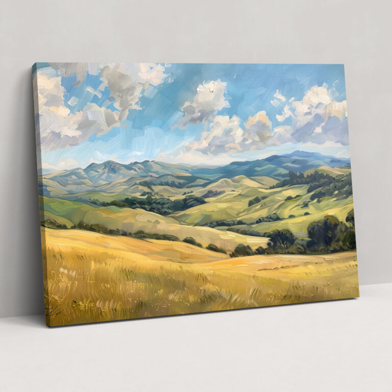 Klassisches Landschafts-Leinwandbild - Klassizismus Leinwand Wohnraumdekoration Wanddekoration