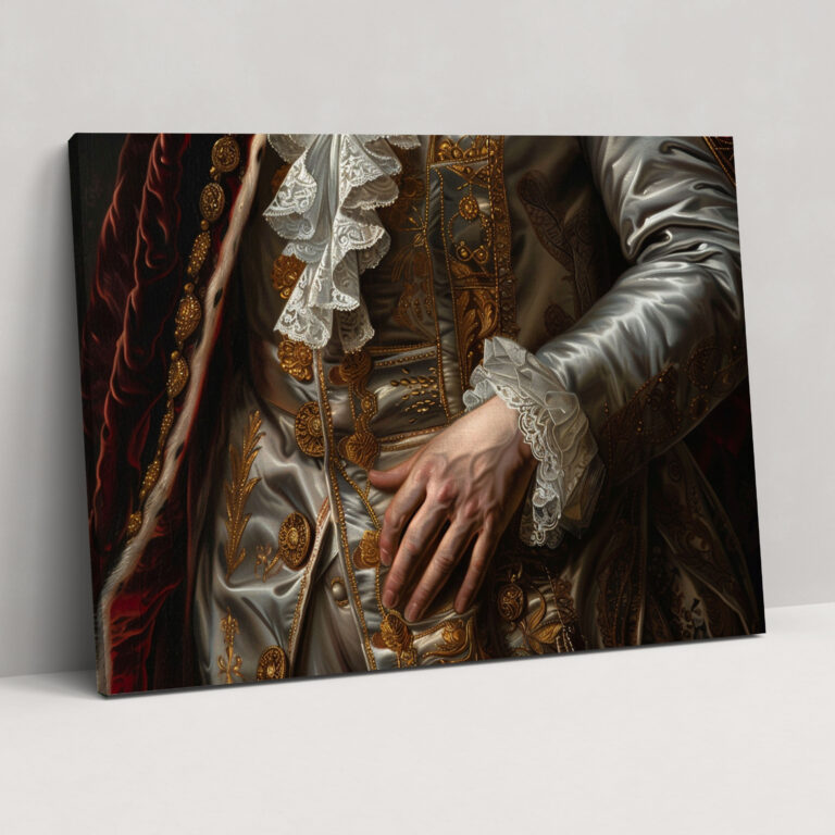 Nobles Porträt Leinwandbild - Klassizismus Leinwand Wandkunst
