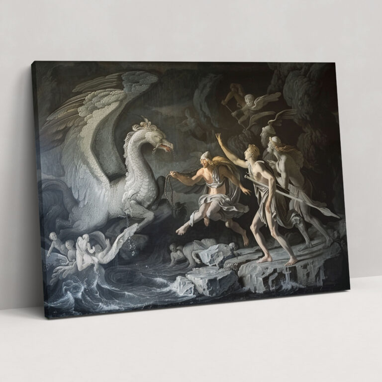 Klassische Wanddekoration mit mythologischem Touch - Leinwandbild Kunst für Zuhause