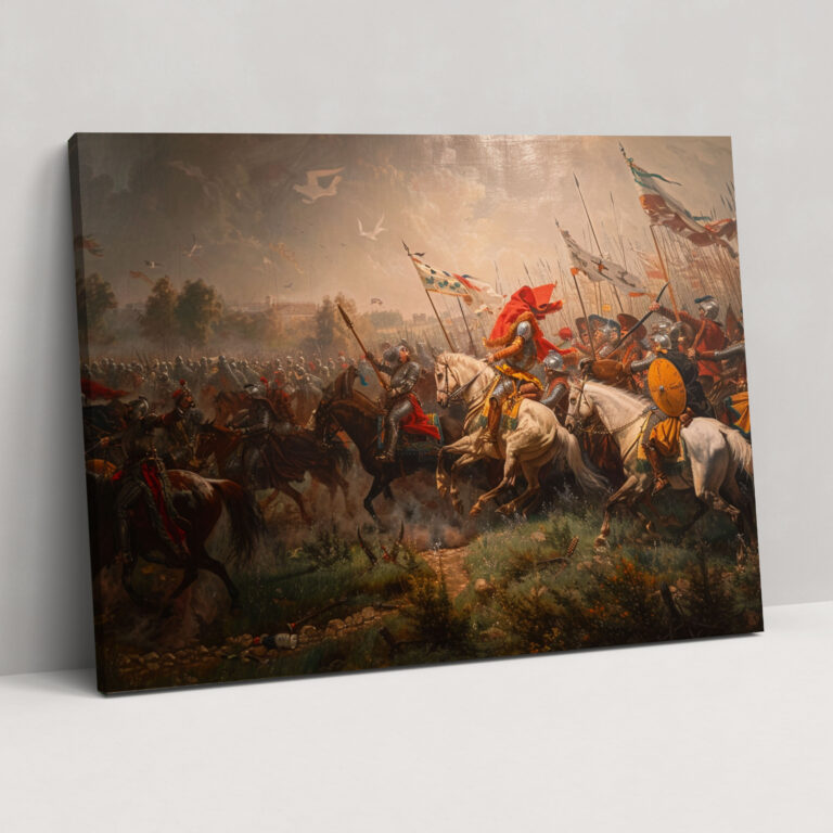 Klassische Wanddekoration: Historisches Gemälde - Klassizismus Leinwandbild Leinwand Wohnkultur
