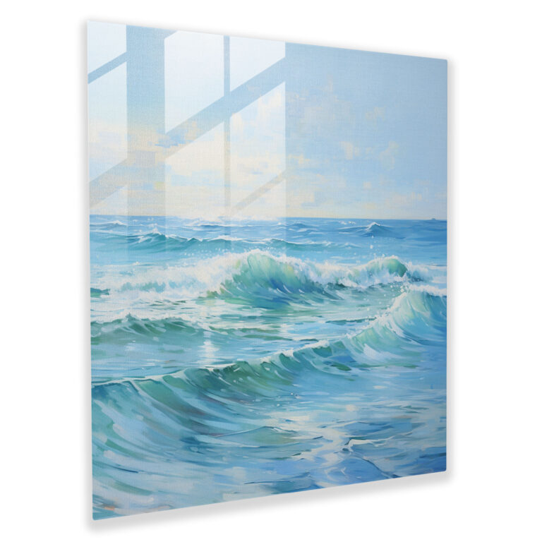Glasbild Seaside Retreat - Klassisch Ruhe Dekoration für Zuhause