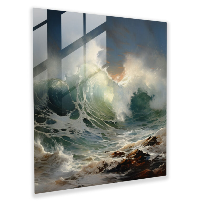 Klassisches Meereslandschafts-Glasbild - Zeitlose Wohnraumdekoration Moderne Kunst