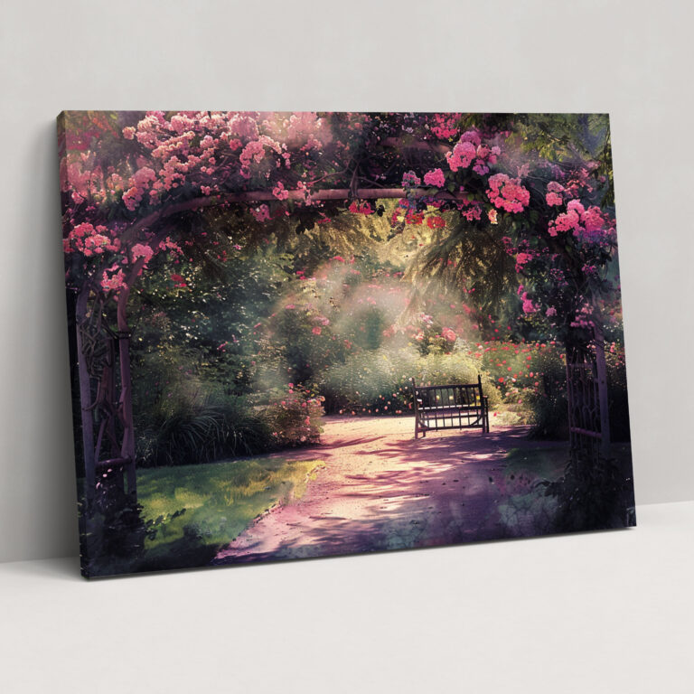 Blühende Blumen Leinwandbild von Claude Monet - Wanddekoration Leinwandbild Wandkunst
