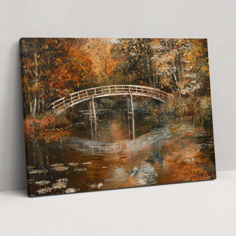 Claude Monet Brücke über Teich Leinwandbild - Claude Monet Leinwand Leinwand Wandkunst Wohnkultur