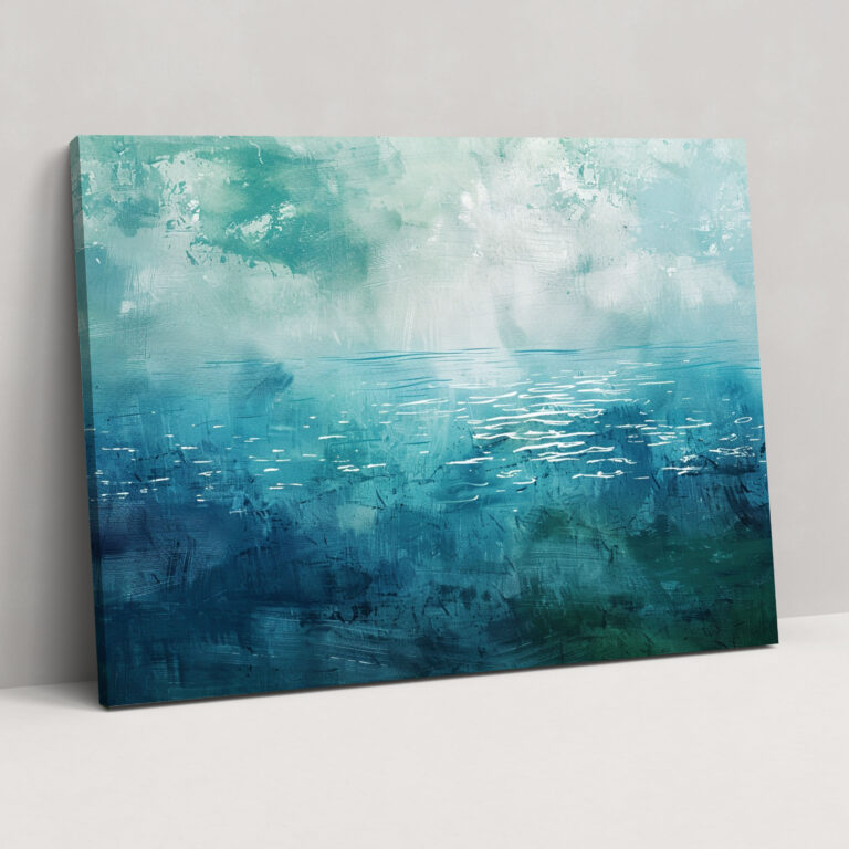Leinwandbild Wasserlilien von Claude Monet - Leinwand Wanddekoration