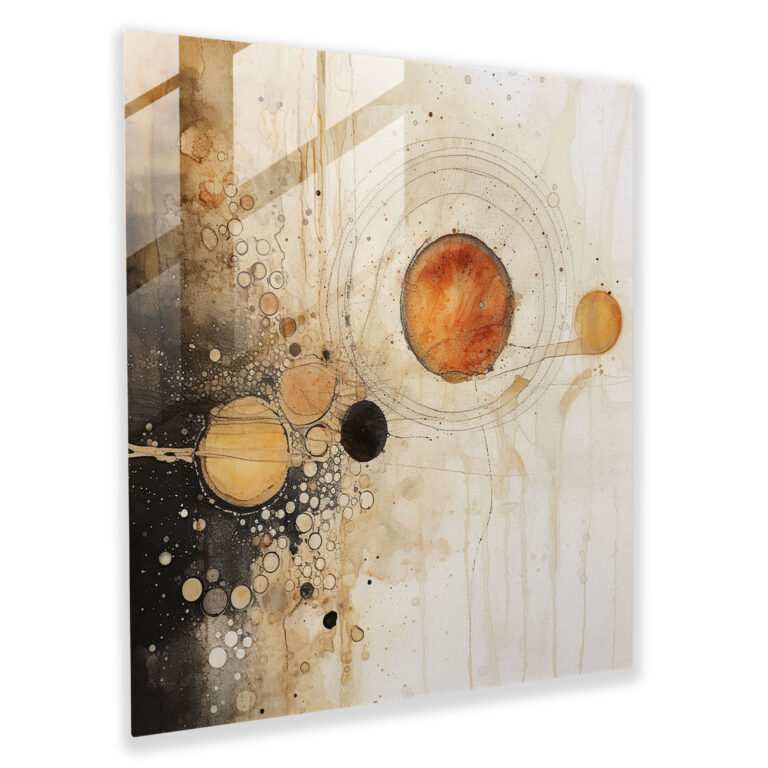 Glasbild Kaffeeflecken - Kaffee Glas Kunst Fusion Wanddekoration