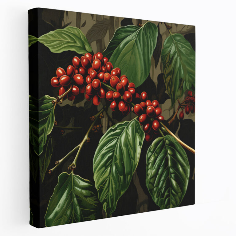Kaffee Leinwandbild - Kaffee Leinwandbild aromatische Kaffeebohnen