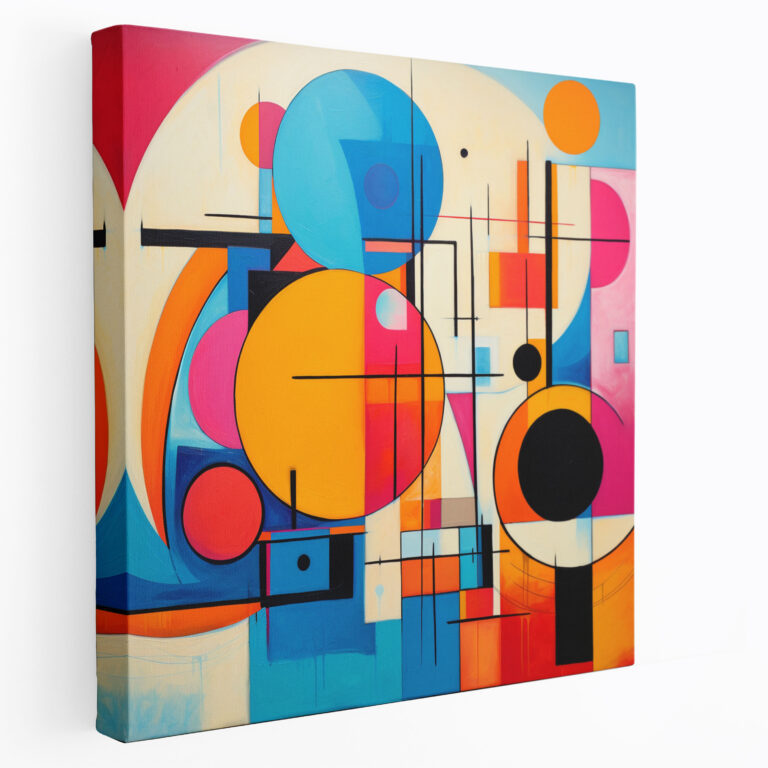 Cooles geometrisches Abstrakt-Leinwandbild - Stilvolle Wanddekoration aus Leinwand