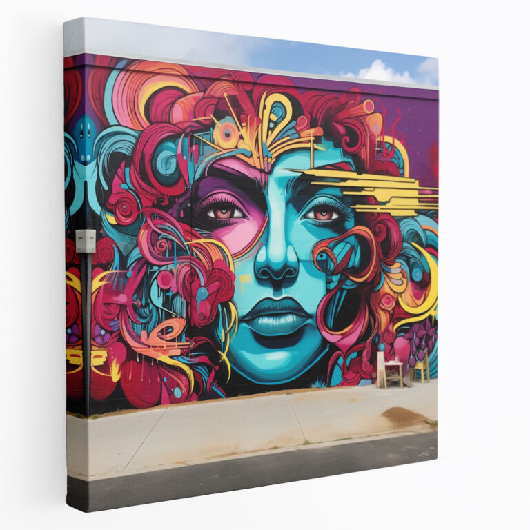 Tolles Straßenkunst Leinwandbild - Modern Wohnkultur Urban