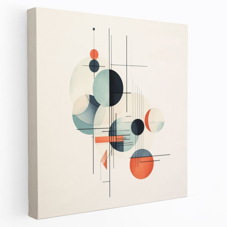 Moderne Wandkunst: Geometrische Harmonie - Stilvolles Wanddeko Design Formen