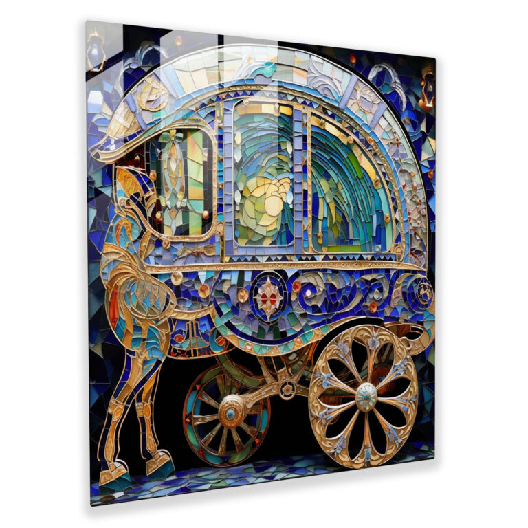 Majestätisches Wohnmobil Glasbild - Wanddekoration Moderne Kunst Wohnkultur