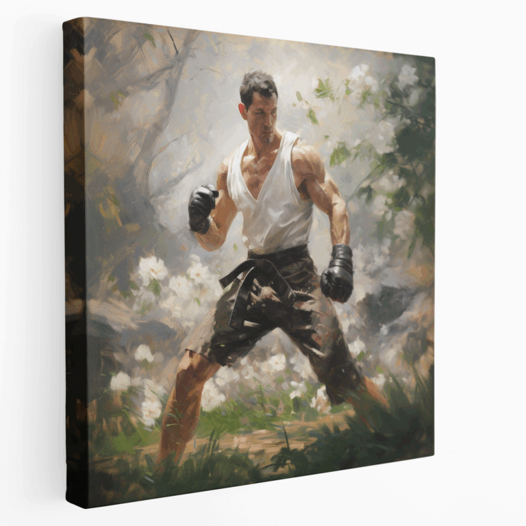 Leinwandbild: Eleganter Kickboxer