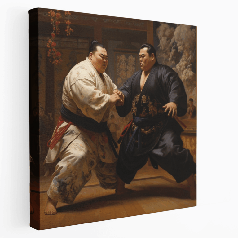 Leinwandbild Sumo Kampf