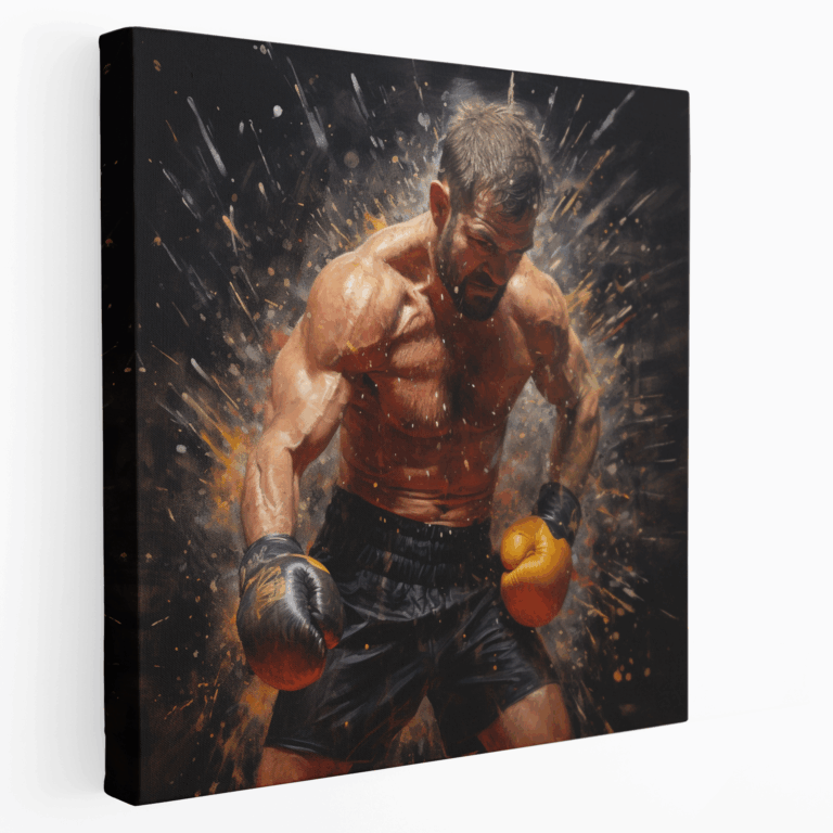 Realistisches Boxkampf Leinwandbild