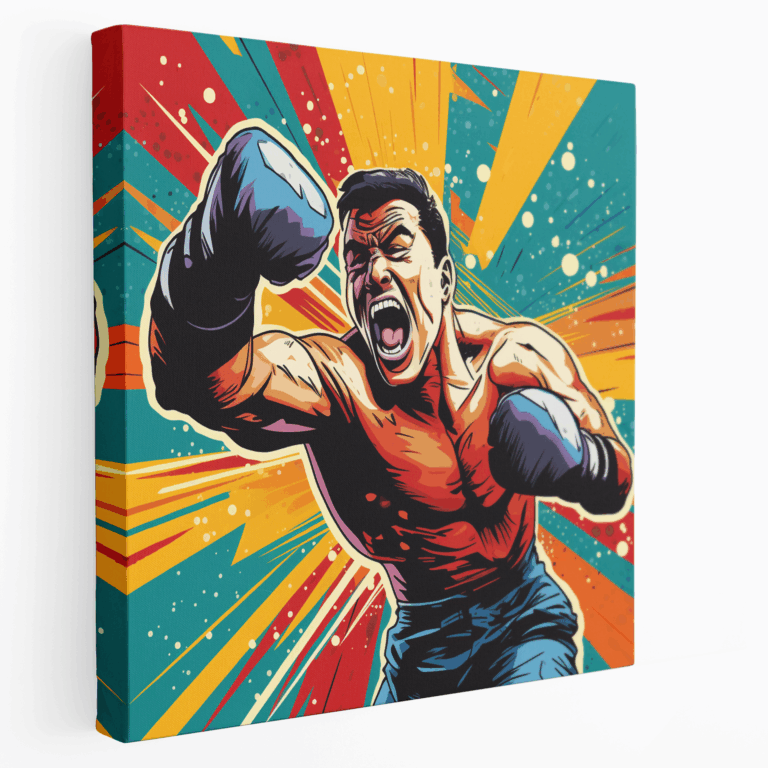 Knockout Explosion Leinwandbild